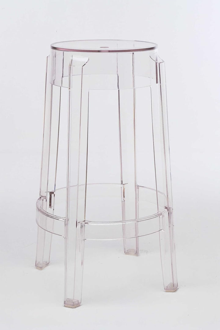 Kartell Charles Ghost, Hocker Medium, H. 65 cm, Glasklar, 2er-Satz H. 65 Glasklar, H. 65 Glasklar