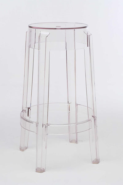 Kartell Charles Ghost, Hocker Medium, H. 65 cm, Glasklar, 2er-Satz H. 65 Glasklar, H. 65 Glasklar