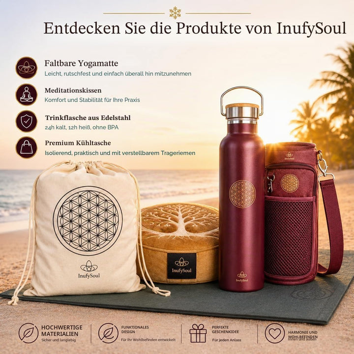 Rutschfeste, faltbare Yogamatte aus recycelbarem TPE, Yogamatte für Reisen, Yogamatte, Pilates, Fitn