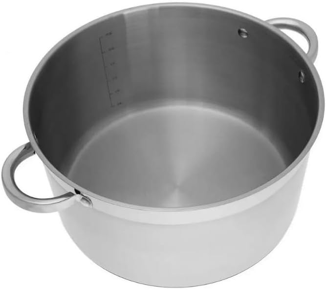 Topf Induktion Kochtopf, Premium Edelstahl, mit Glasdeckel Dampfloch, unbeschichtet, für alle Herdar