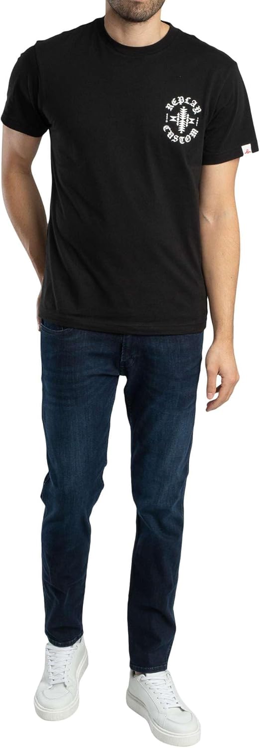 Replay Herren Jeans Anbass Slim-Fit mit Power Stretch 29W / 32L Blu (Blu Scuro 781), 29W / 32L Blu (