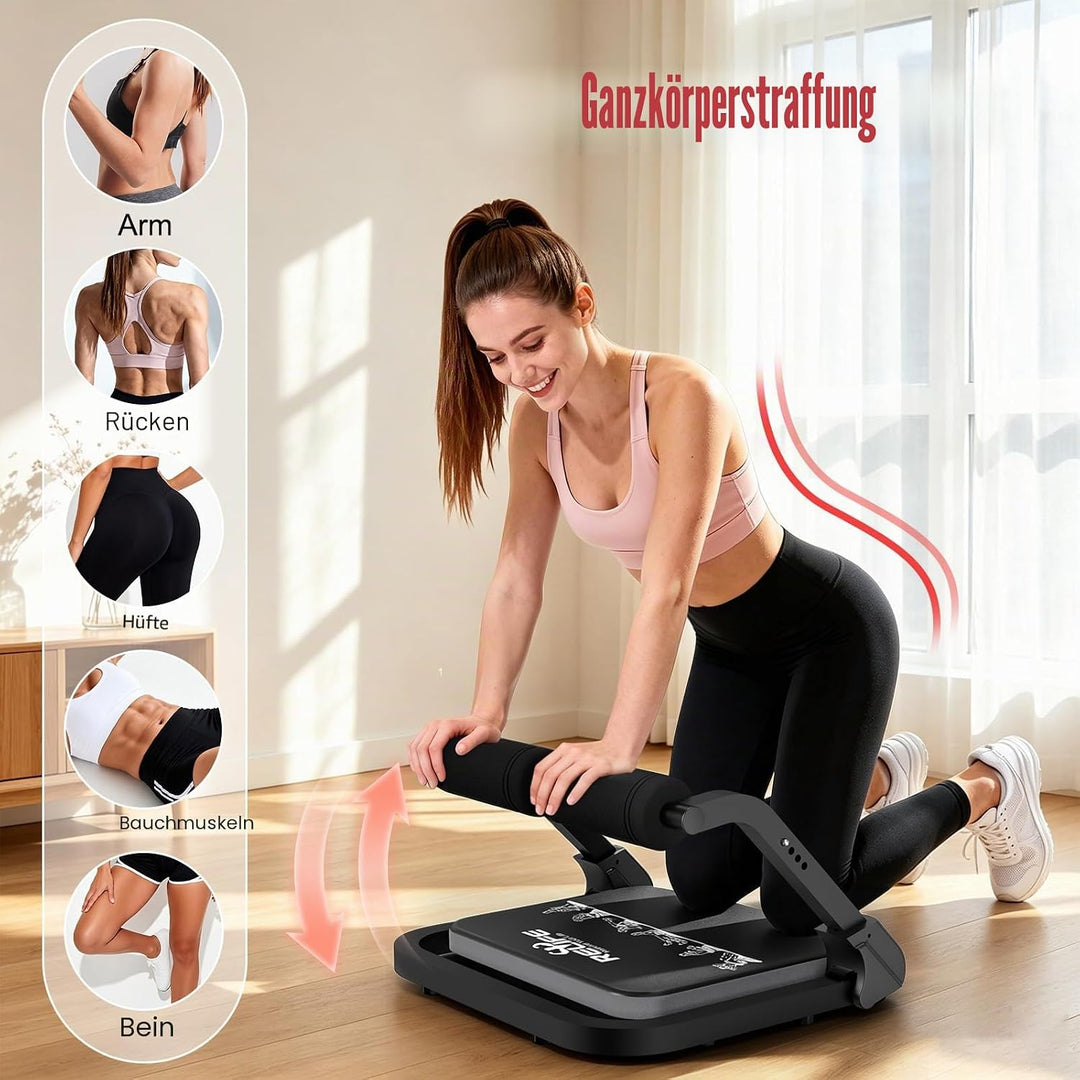 RELIFE REBUILD YOUR LIFE Bauchmuskeltrainer Bauchtrainer für Zuhause Gerät Zusammenklappbar & 3 Wide