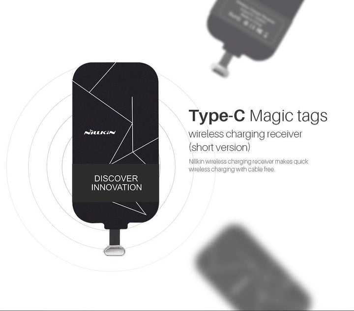Nillkin Qi Empfänger USB C, Typ C Wireless Ladegerät Empfänger, Wireless Charging Receiver, Qi Wirel