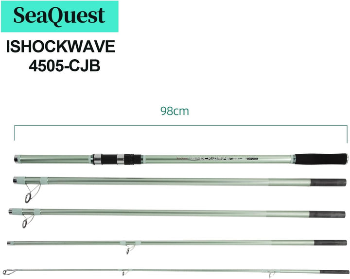 Seaquest Surf Fishing Rod Carbon Surf Cast Rod ISHOCKWAVE 4505-CJB 450CM SeaQuest, ISHOCKWAVE 4505-C