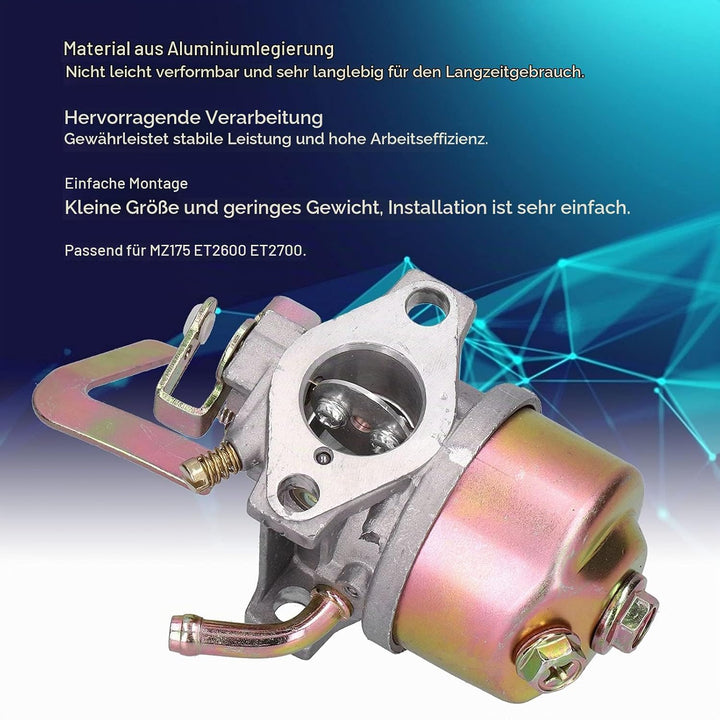 Vergaser für Benzingenerator, Vergasermotor Vergaser-Zubehörsatz-Kit für MZ175 ET2600 ET2700 Generat