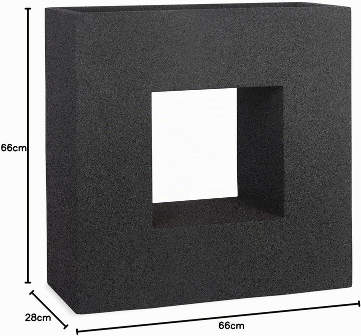 Pflanzwerk® Pflanzkübel Vista Granit Anthrazit 66x66x28cm *Frostbeständig* *UV-Schutz* *Qualitätswar