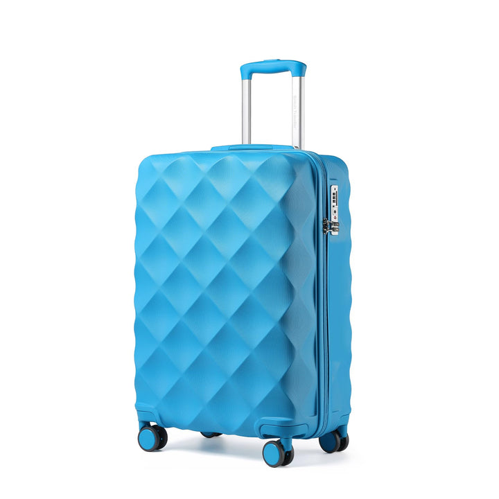 British Traveller Handgepäck Koffer 54x36.5x21.5 cm, Hartschalen Reisekoffer aus ABS+PC mit TSA-Schl