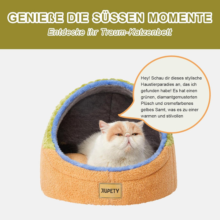 Jiupety Nettes Katzenhöhle, Katzenhaus Katzenkorb, Katzenbett mit rutschfestem Boden, Katzenkörbchen