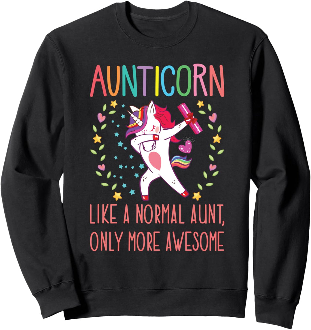 Aunticorn Like An Aunt Only Awesome Dabbing Unicorn Gift Sweatshirt