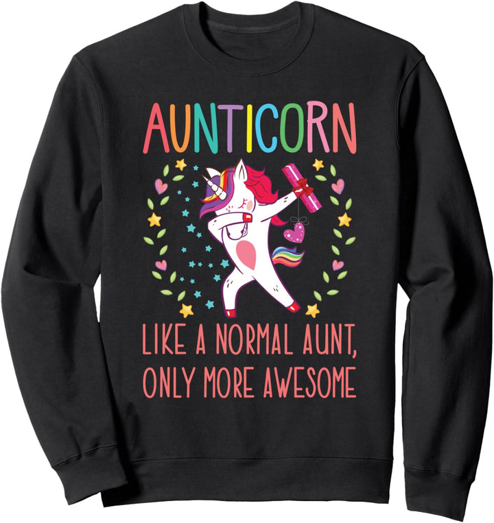 Aunticorn Like An Aunt Only Awesome Dabbing Unicorn Gift Sweatshirt