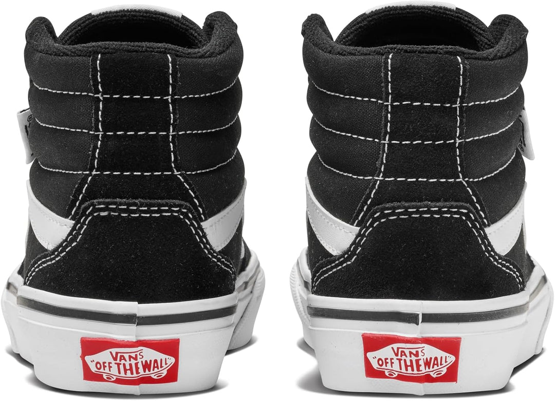 Vans Unisex Kinder Filmore Hi Sneaker 27 EU Suede Canvas Black White, 27 EU Suede Canvas Black White