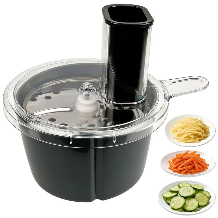Multifunktionaler Gemüseschneider Kompatibel mit TM5 &amp; TM6 | Spiralschneider aus Edelstahl und ABS,