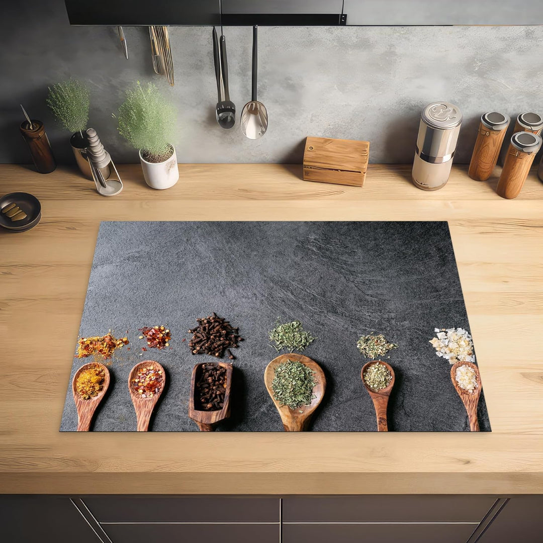 MuchoWow Herdabdeckplatte Ceranfeld Spritzschutz Küche Induktionsherd Abdeckung Induktionskochfeld C