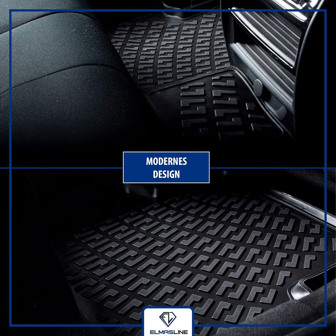 Elmasline Design 3D Gummimatten Set für OPEL CORSA C Baujahr 2000-2006 | Extra hoher 5cm Rand CORSA