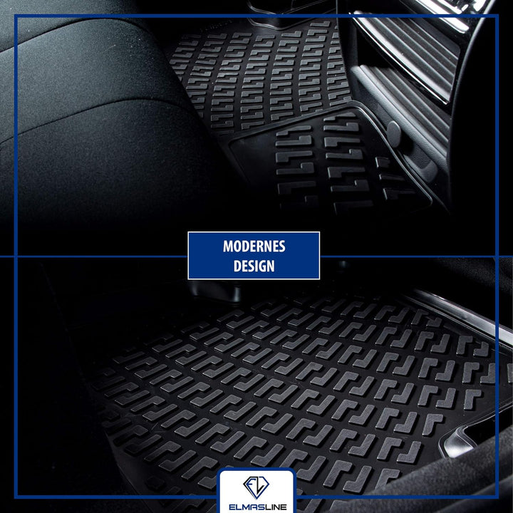 Elmasline Design 3D Gummimatten Set für OPEL CORSA C Baujahr 2000-2006 | Extra hoher 5cm Rand CORSA