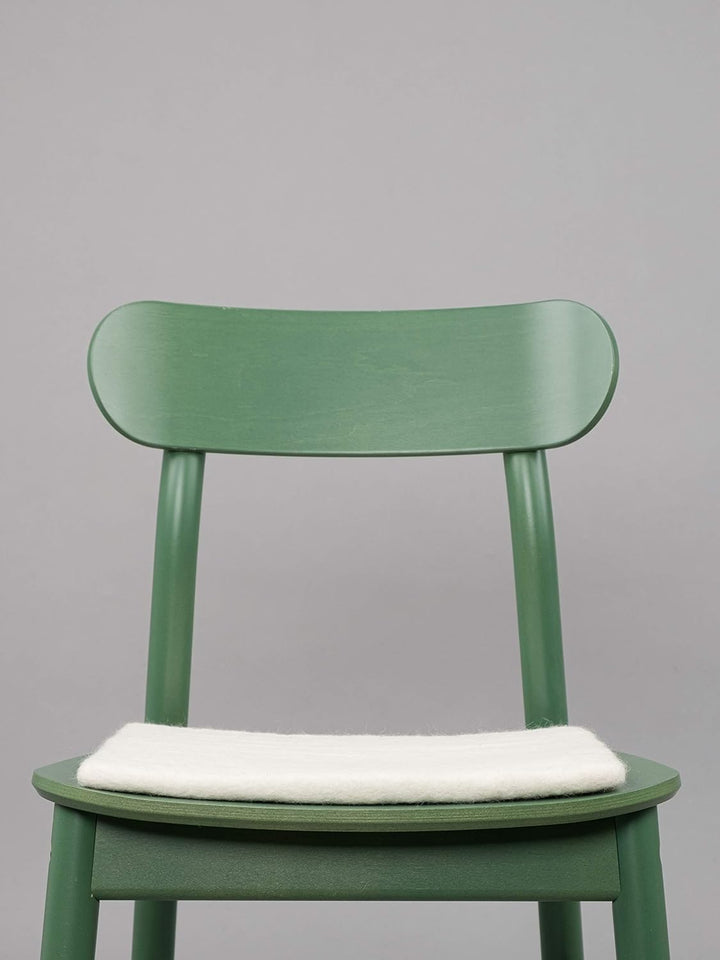 myfelt Flache Filz Sitzauflage, Filz Stuhlauflage - Linéa - quadratisch, 36x36 cm, Weiss Naturweiss,