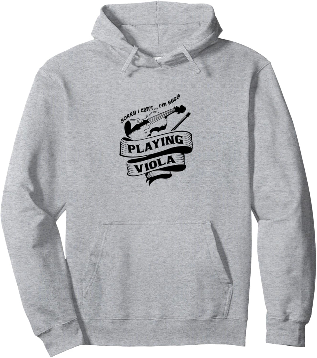 Vielbeschäftigtes Spielen von Viola, Musiknoten, Violistorchester Pullover Hoodie