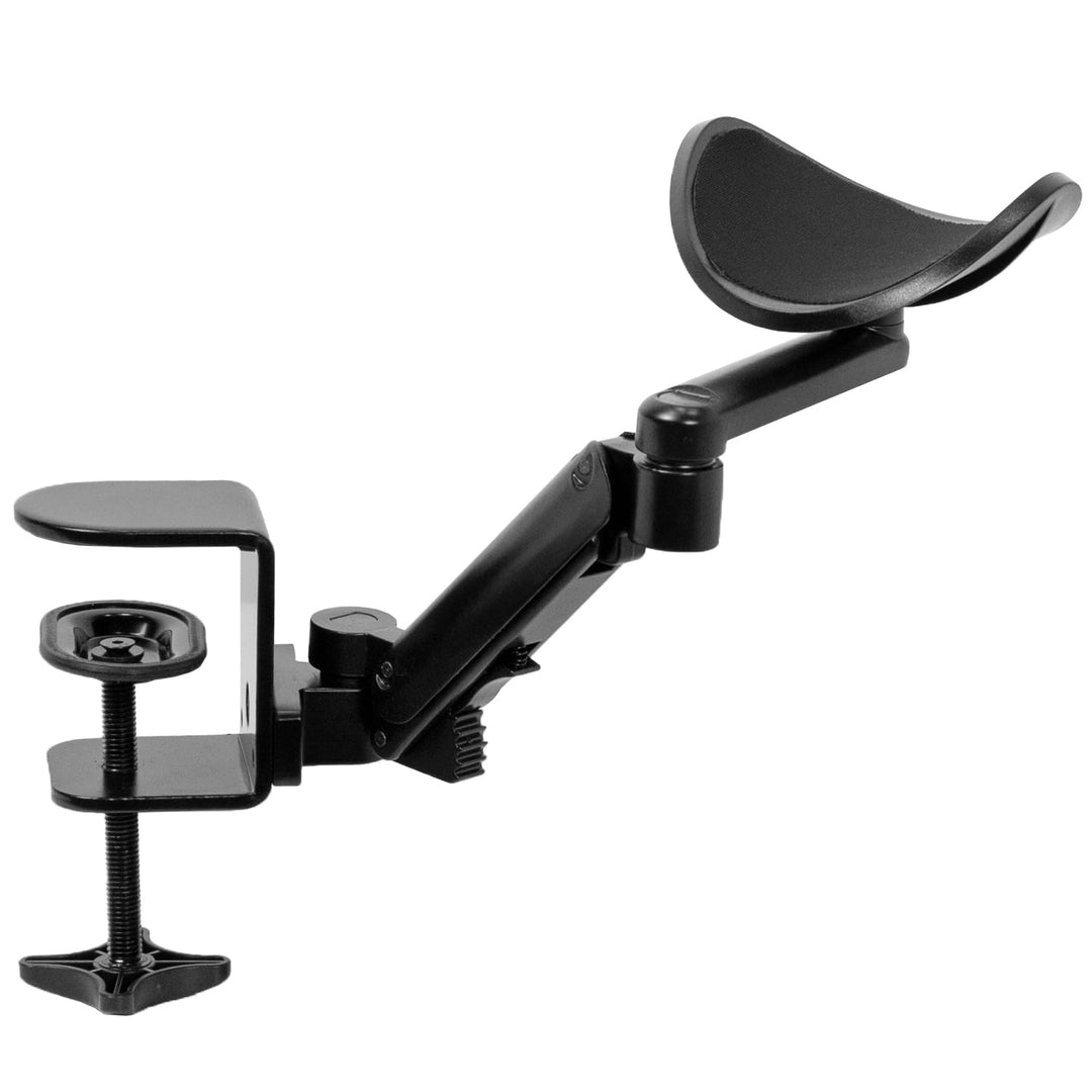 VIVO Universal Clamp-on Armlehne, Schreibtischwiege, drehbares Ellenbogenkissen, oberhalb des Tische