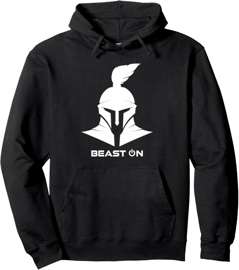 Spartaner Helm | Beast ON | GYM Motivation Fitness Sprüche Pullover Hoodie