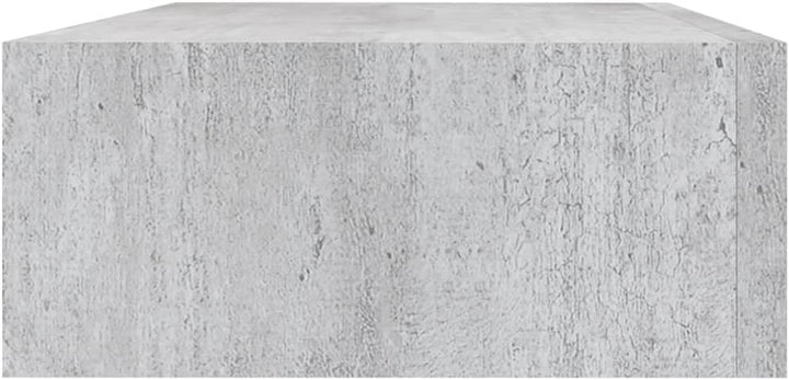 Schubladenregal 2 Pcs 40x23,5x10 cm MDF, Metall Betongrau Wandschrank Wandboard Mit Schublade Mit Sc