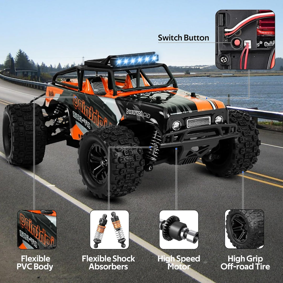 JOYTREKY Ferngesteuertes Auto, RC Auto 1：18 Monster Truck 45KM/H 4WD Geschenk fürTeenager Erwachsene
