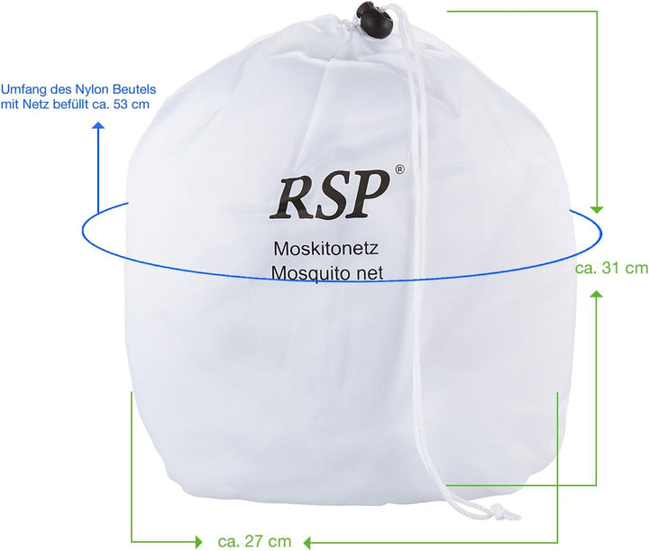 RSP Moskitonetz Mückenschutz - Verschiedene Modelle und Farben - extra gross mit und ohne Eingang We