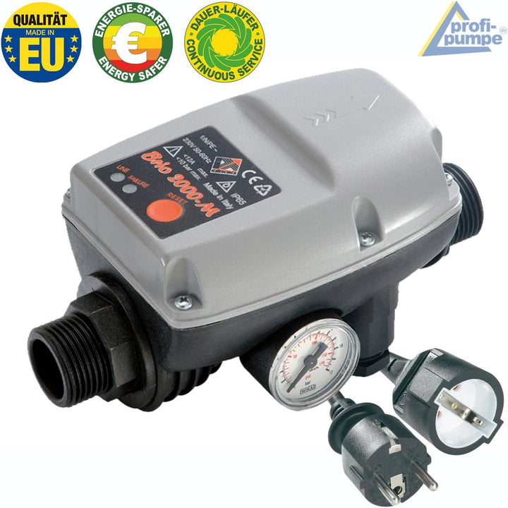 PUMPENSTEUERUNG DRUCKSCHALTER mit KARTUSCHENFILTER Druckwächter Automatic-Controller Durchflusswächt