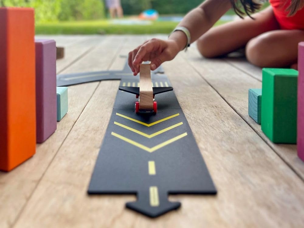 Waytoplay - Flughafenbahn – Holz, Gummi – Runway