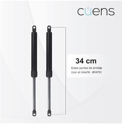 Set mit 2 Gasfedern oder Stossdämpfern für Bettkasten 1500N - M-8 Schelle - Ideal für Bettkasten 180