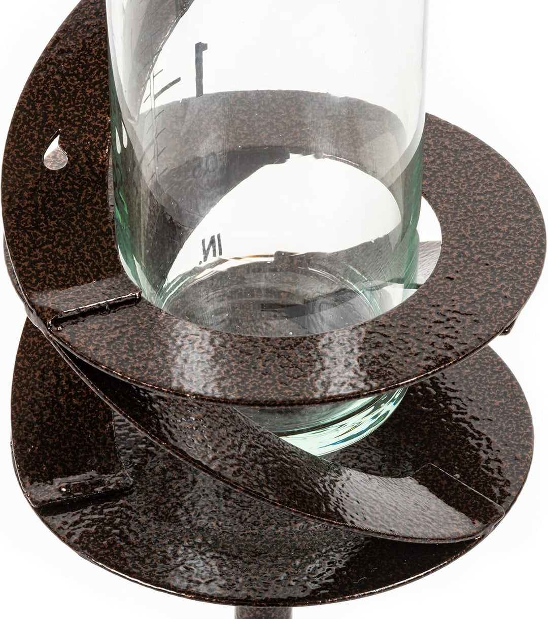 La Crosse 704-56357-INT Regenmesser Helix Spirale, Metall, gehämmert, Geh&amp;