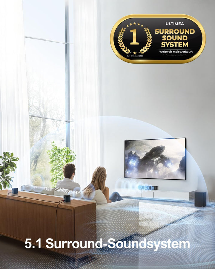 ULTIMEA 5.1 Soundbar mit Dolby Atmos, Surround Sound System, Aura A50 Pro | App Control, Home Theate