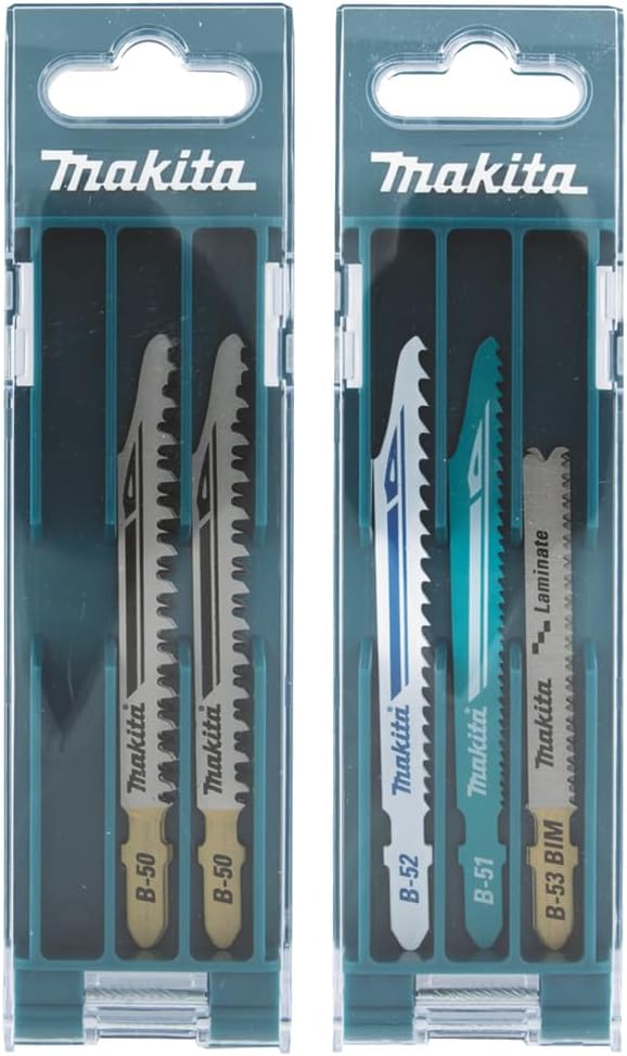 Makita B-44426 Stichsägeblatt-Set B 10-teilig mit Aufbewahrungsbox, ideal für Schnitte in Holz, Meta