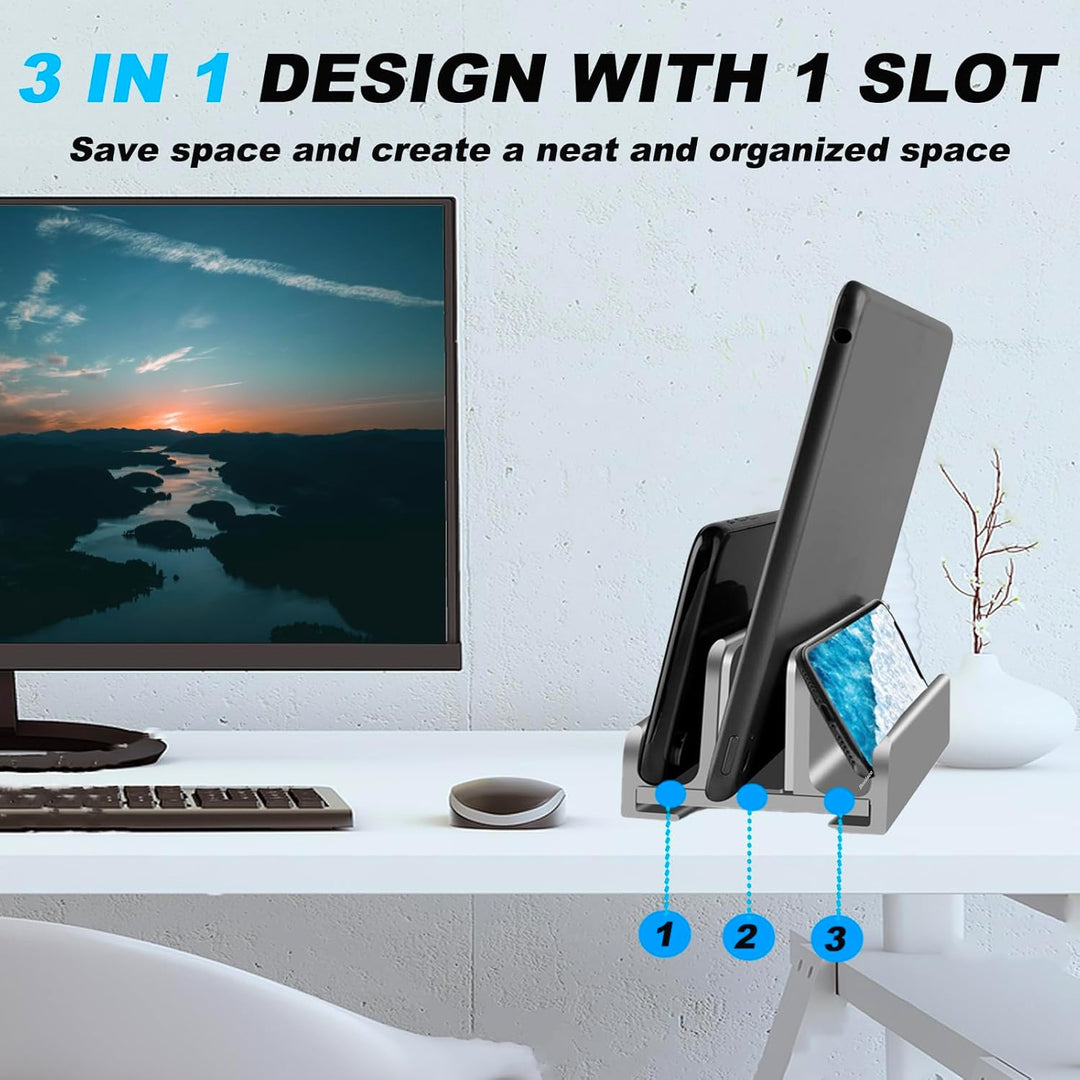 Laptop Sänder Vertikal Laptop Halter, 3-in-1 Laptop Halterung Verstellbarer Notebook Ständer Schreib