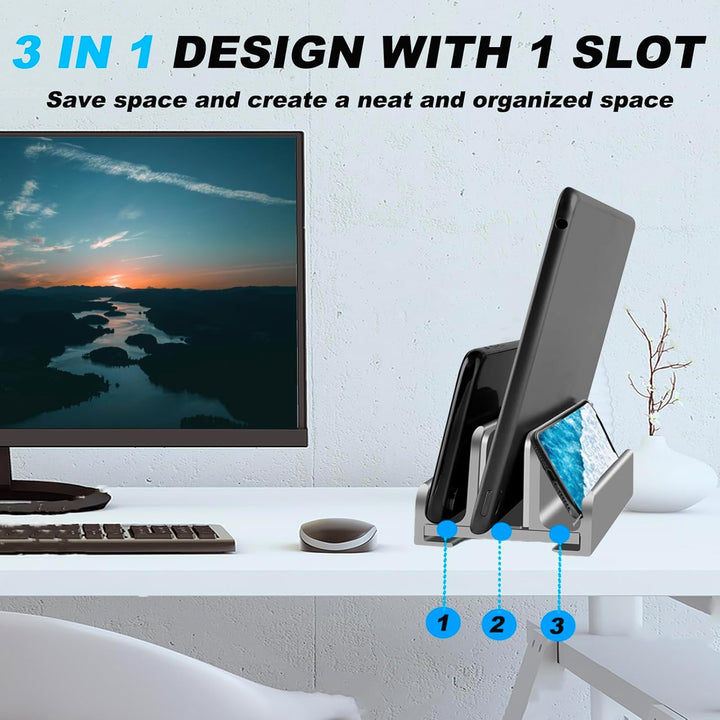 Laptop Sänder Vertikal Laptop Halter, 3-in-1 Laptop Halterung Verstellbarer Notebook Ständer Schreib
