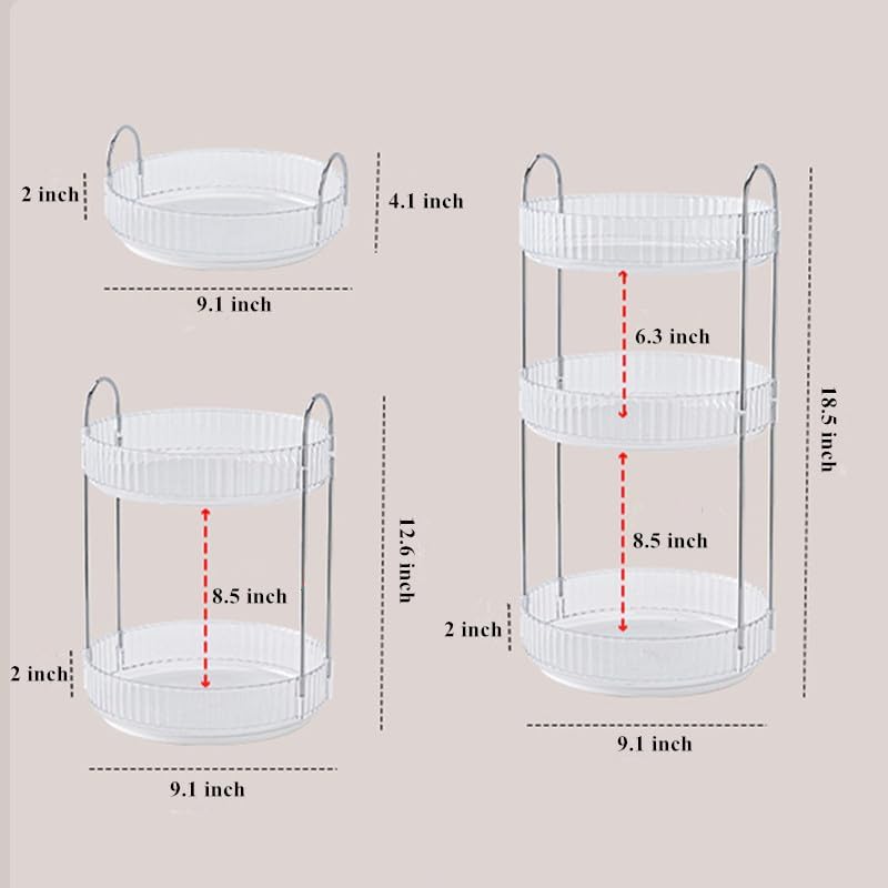 CESTATIVO Make Up Organizer, 360° Drehbar Kosmetik Organizer, Beauty Organizer, Hautpflege Organizer