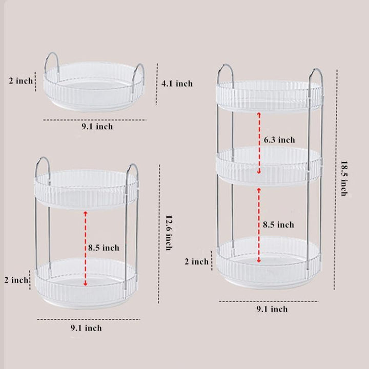 CESTATIVO Make Up Organizer, 360° Drehbar Kosmetik Organizer, Beauty Organizer, Hautpflege Organizer