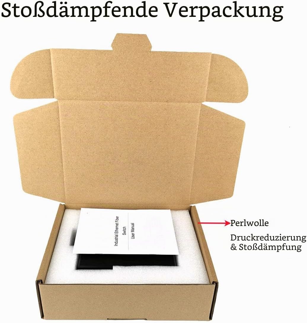 Harter 6-Port-Gigabit-Industrie-Glasfaserschalter für den Aussenbereich 2 SFP-Glasfaseranschluss und
