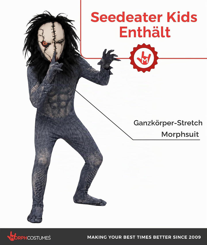 Morphsuits Kinder Seed Eater, Halloween Kinder, Halloween, Halloween Kostüm Monster, Schwarz Monster