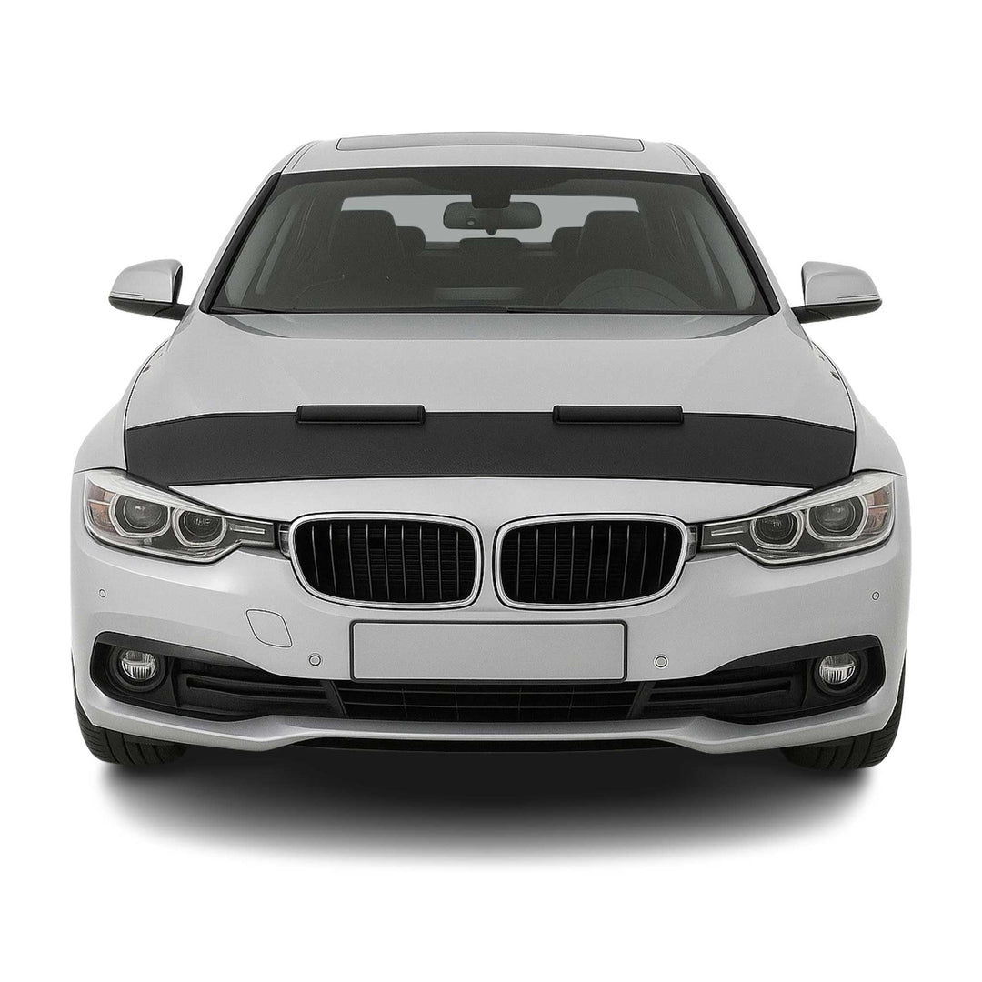 OMAC Haubenbra Steinschlagschutz Bonnet Bra kompatibel mit BMW 3er F30 F31 F34 F35 Schwarz Halb Schw