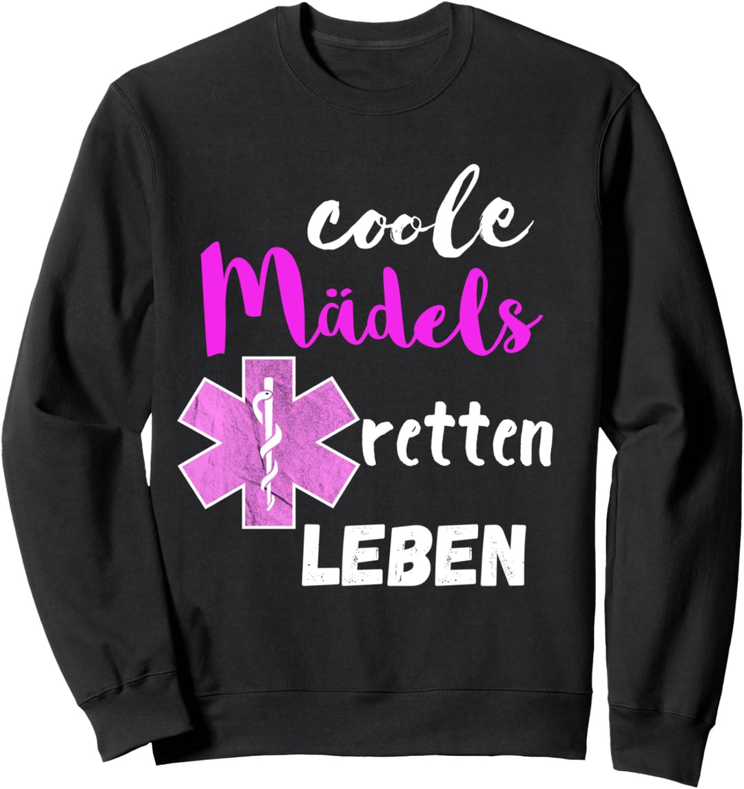 Coole Mädels Retten Leben Sanitäterin Rettungsdienst Sani Sweatshirt