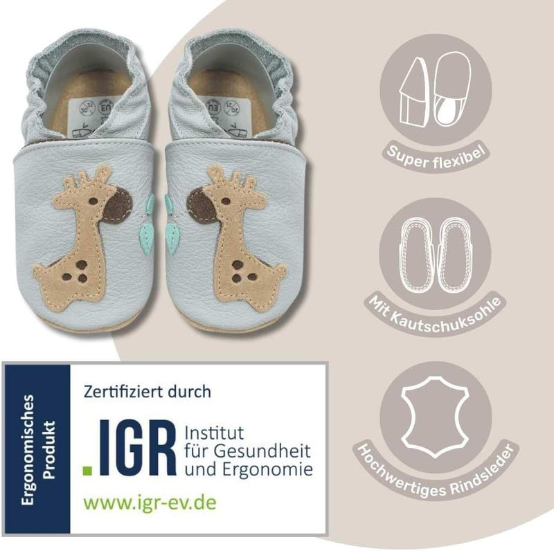 HOBEA-Germany Kitaschuhe Safestep, Kinderhausschuhe, Lederschuhe 28/29 EU Rennauto Dunkelblau, 28/29