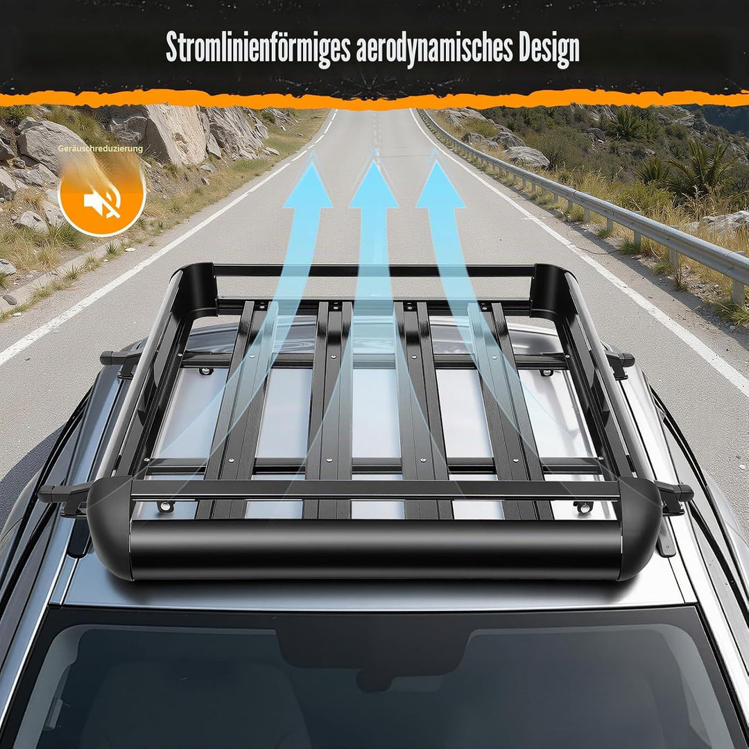 Universal Dachgepäckträger Autodachträger Gepäckträger 127 * 97cm Reling Gepäckträger mit Einer maxi
