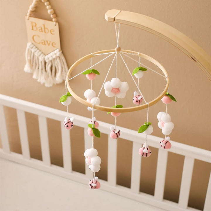 Herfair Bienen Baby Mobiles Bettglocke Blumen, Mobile Baby Windspiele Babybett Anhänger Baby Mobile
