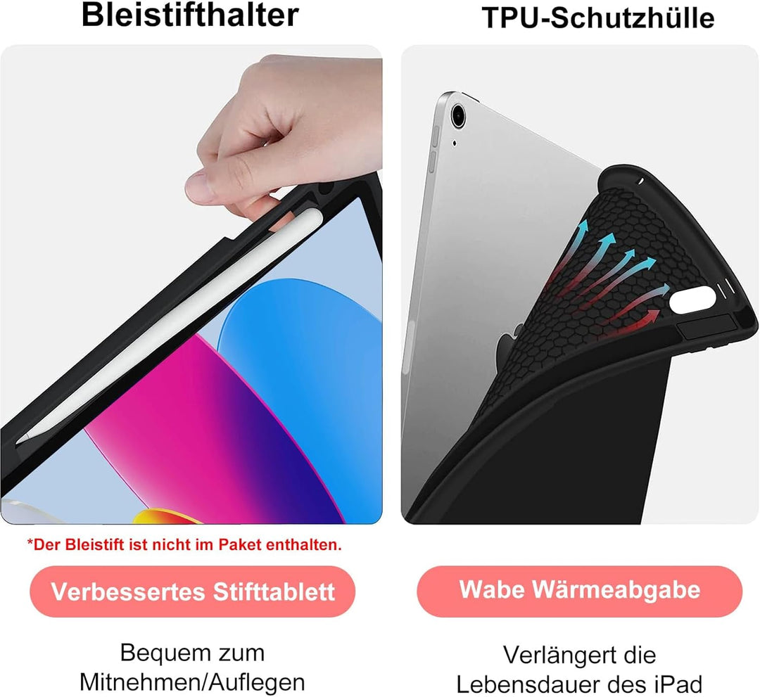 AVNICUD Tastatur für iPad 10 Generation 2022 10.9"/A16 11 Generation 2025 mit Touchpad, Hülle mit Ta