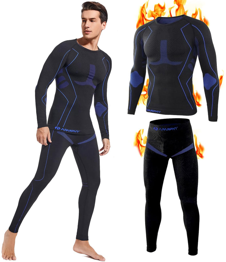 Apanphy® Thermounterwäsche Herren Atmungsaktiv Thermoaktiv Funktionswäsche Herren Schnelltrocknendes