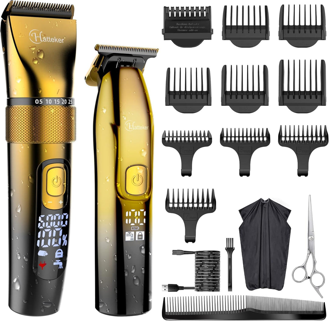 Hatteker Profi Haarschneidemaschine Set Haarschneider Pflegesets Barttrimmer Bartschneider Herren T-