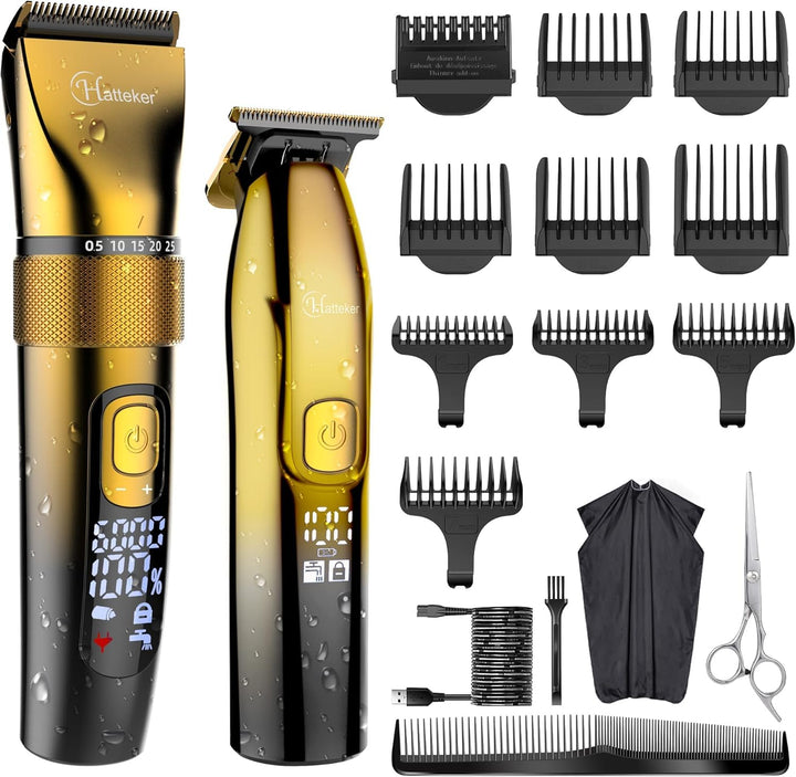 Hatteker Profi Haarschneidemaschine Set Haarschneider Pflegesets Barttrimmer Bartschneider Herren T-