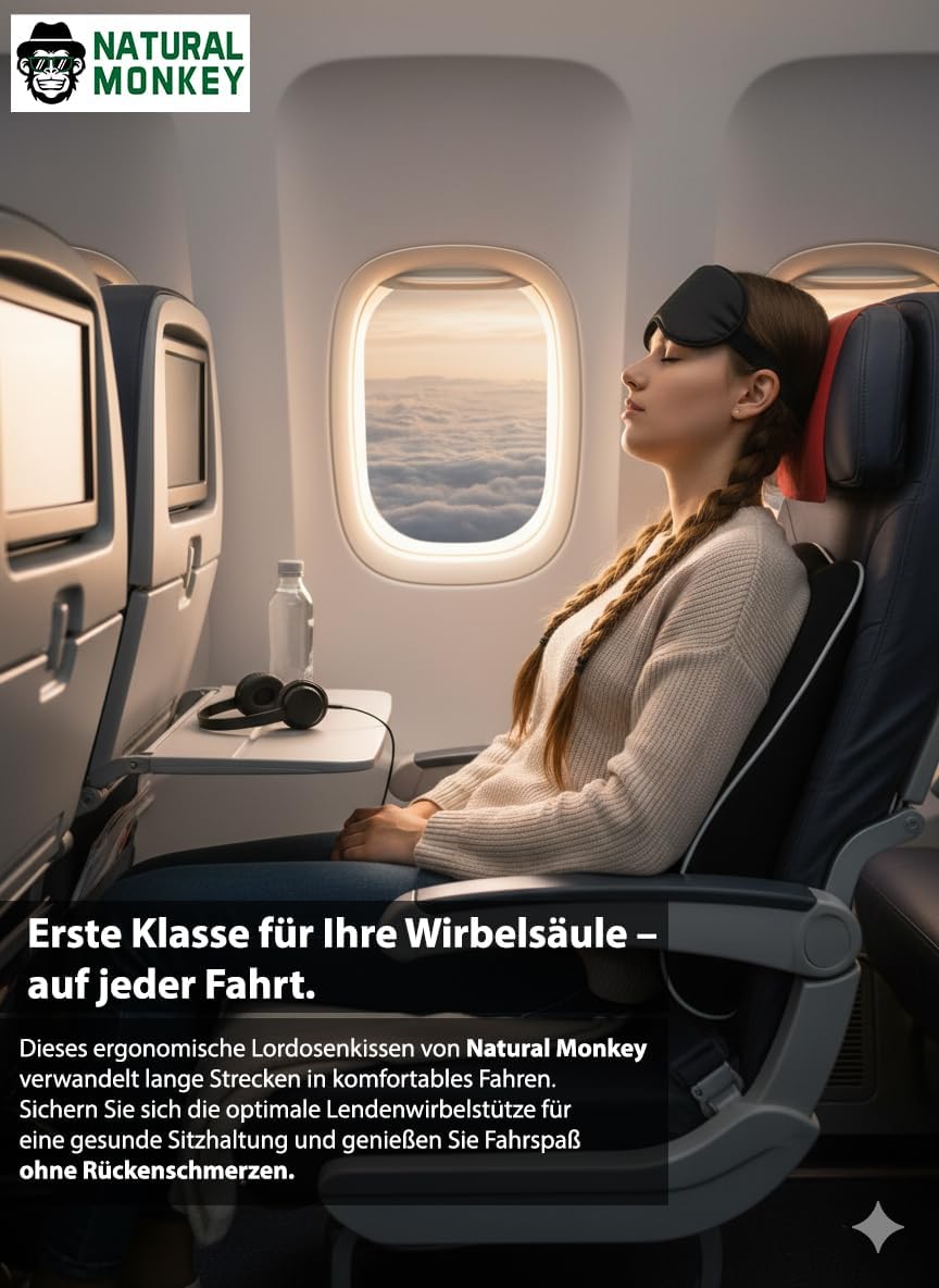 ergonomisches Rückenkissen H2 Memory Foam – bis 150 kg – atmungsaktiv & hautfreundlich – für Bürostu