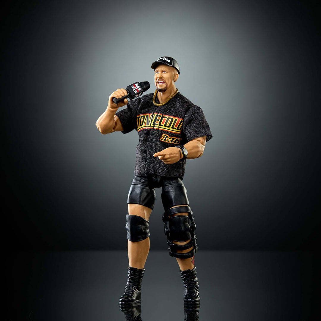 Mattel WWE Elite Actionfigur und Zubehör, Serie #122, ca. 15 cm grosse Sammelfigur Stone Cold Steve