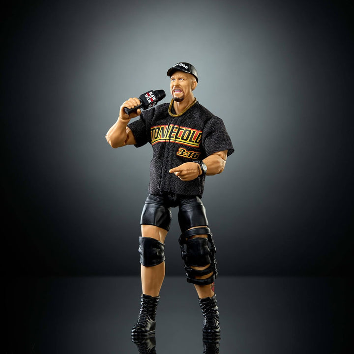 Mattel WWE Elite Actionfigur und Zubehör, Serie #122, ca. 15 cm grosse Sammelfigur Stone Cold Steve